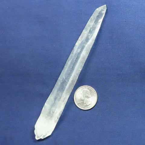Laser Wand Quartz Crystal Point with Etched Sides & Self-Healed Base