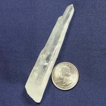 Laser Wand Quartz Crystal Point with Etched Sides from Brazil