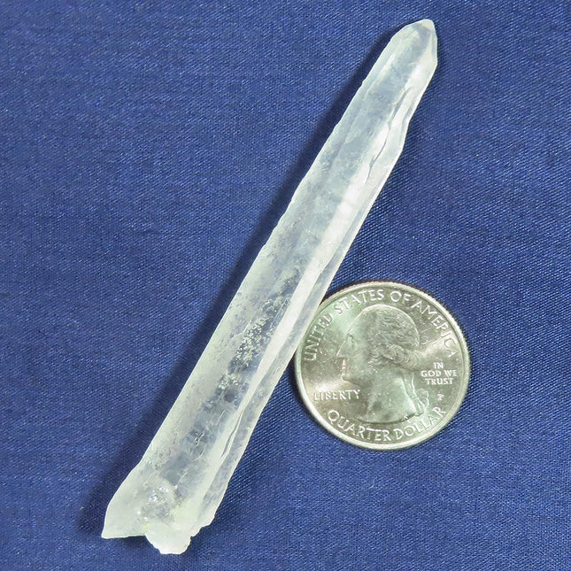 Laser Wand Quartz Crystal Point with Etched Sides from Brazil