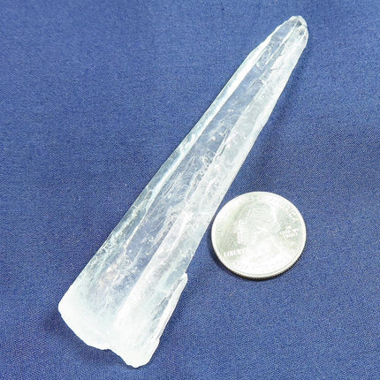Laser Wand Quartz Crystal Tabby Point with Etched Sides from Brazil