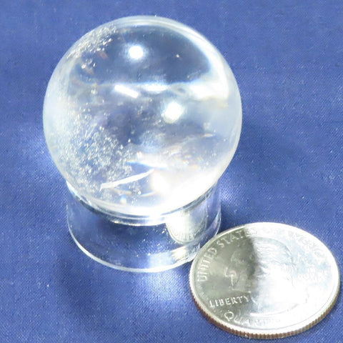 Polished Clear Quartz Crystal Sphere Ball from Brazil