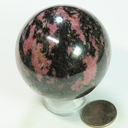 Polished Rhodonite Sphere Ball from Madagascar