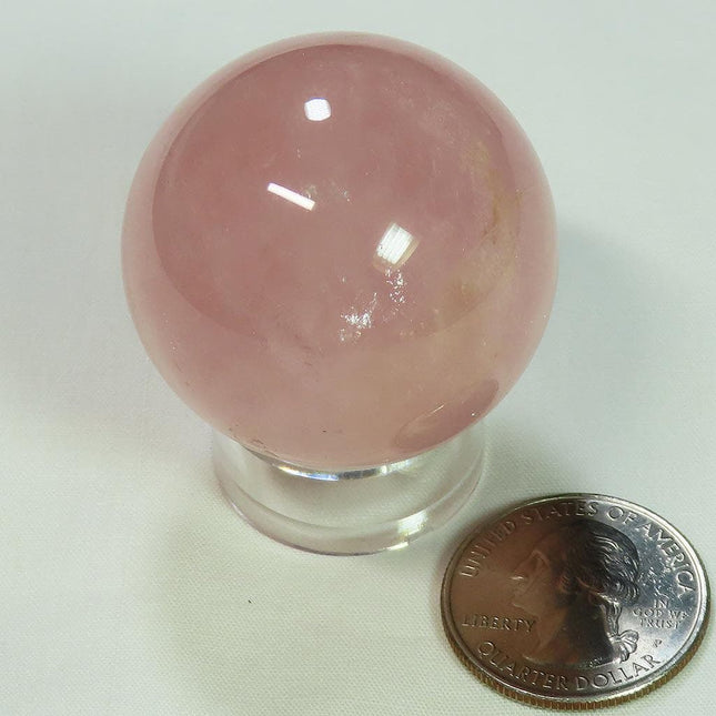 Polished Rose Quartz Crystal Sphere Ball from Brazil