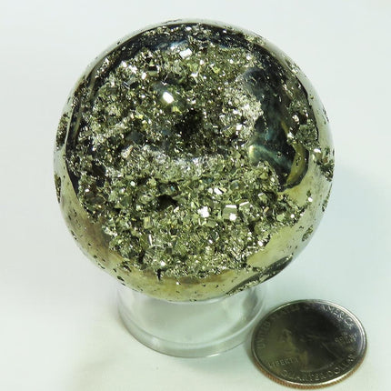 Polished Pyrite Sphere Ball from Peru
