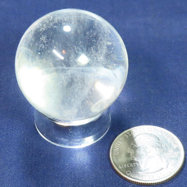 Polished Clear Quartz Crystal Sphere Ball from Brazil
