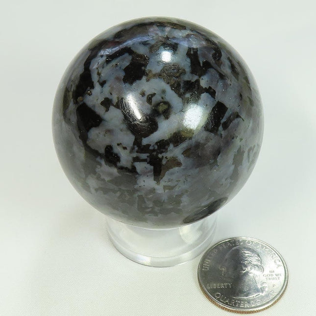 Polished Indigo Gabbro Ball from Madagascar