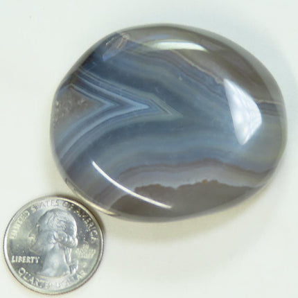 Polished Banded Agate Palm Stone from Madagascar