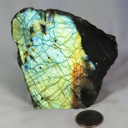 1 side Polished Slab of Labradorite from Madagascar