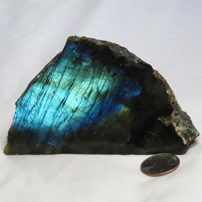 1 side Polished Slab of Labradorite from Madagascar