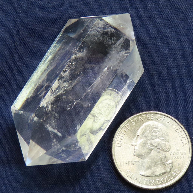 Polished Quartz Crystal Double Terminated Generator Point from Brazil