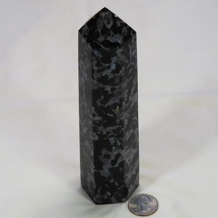  Large Polished Indigo Gabbro Generator Point from Madagascar