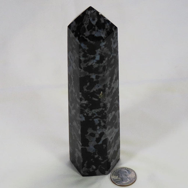  Large Polished Indigo Gabbro Generator Point from Madagascar