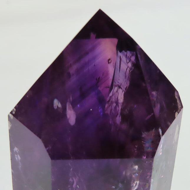 Polished Smoky Amethyst Phantom Point w/ Rainbows from Bahia, Brazil