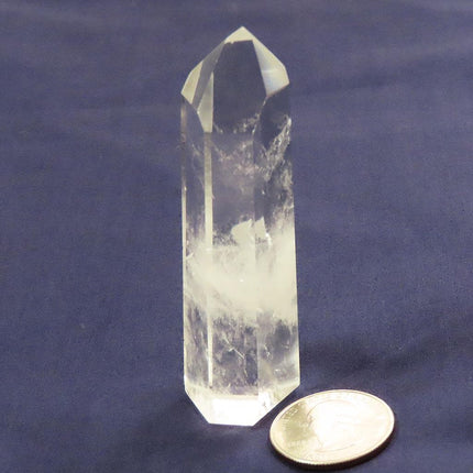 Polished Quartz Crystal Point from Madagascar