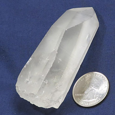 Lemurian Seed Quartz Crystal Point with Rainbow from Brazil