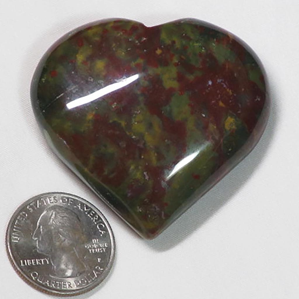 Polished Bloodstone Heart from India