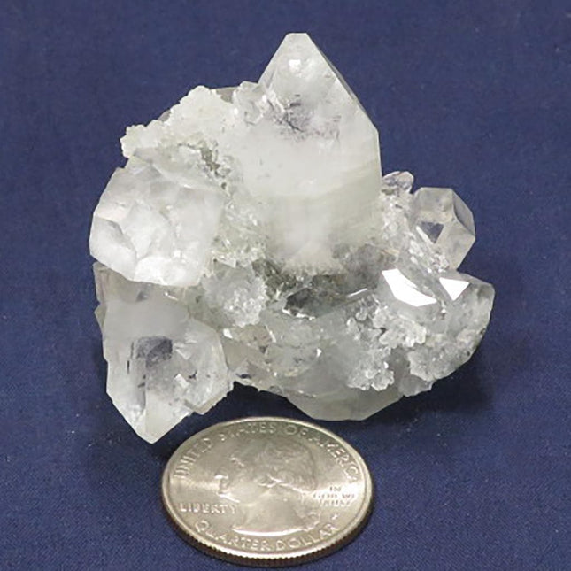 Apophyllite Cluster with Drusy Smoky Quartz from Poona, India
