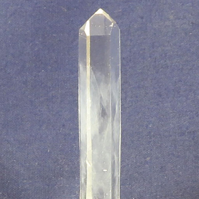 Singing Lemurian Quartz Crystal Point with Blue Mist from Colombia
