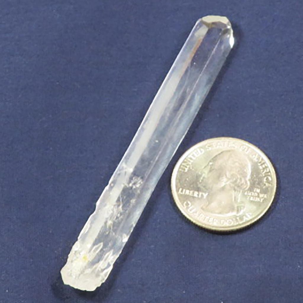 Singing Lemurian Quartz Crystal Point with Blue Mist from Colombia