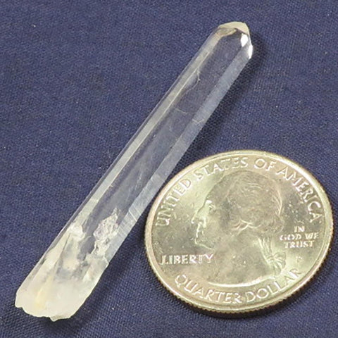 Lemurian Quartz Crystal Tabby Point with Blue Mist from Colombia