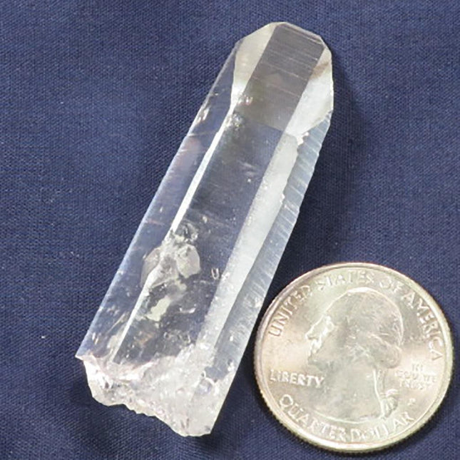Colombian Singing Lemurian Quartz Crystal Point with Time-Link