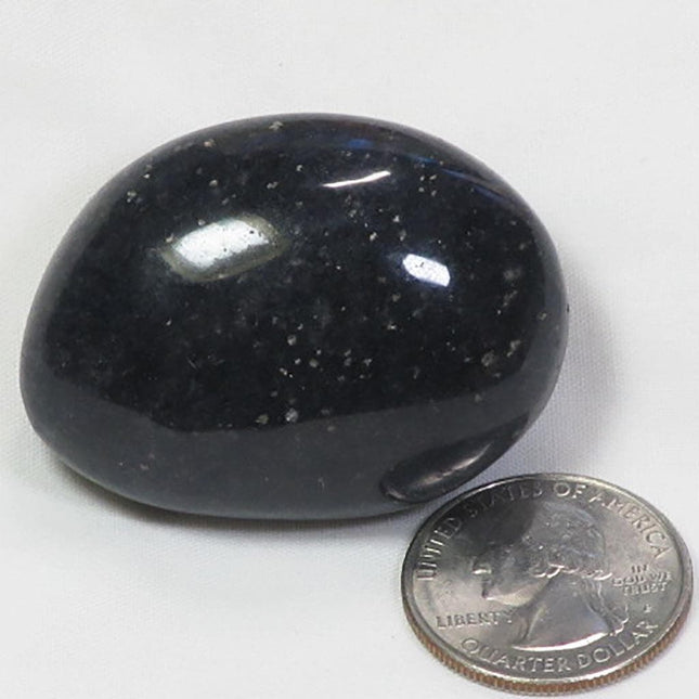 Polished Lazulite Palm Stone from Madagascar