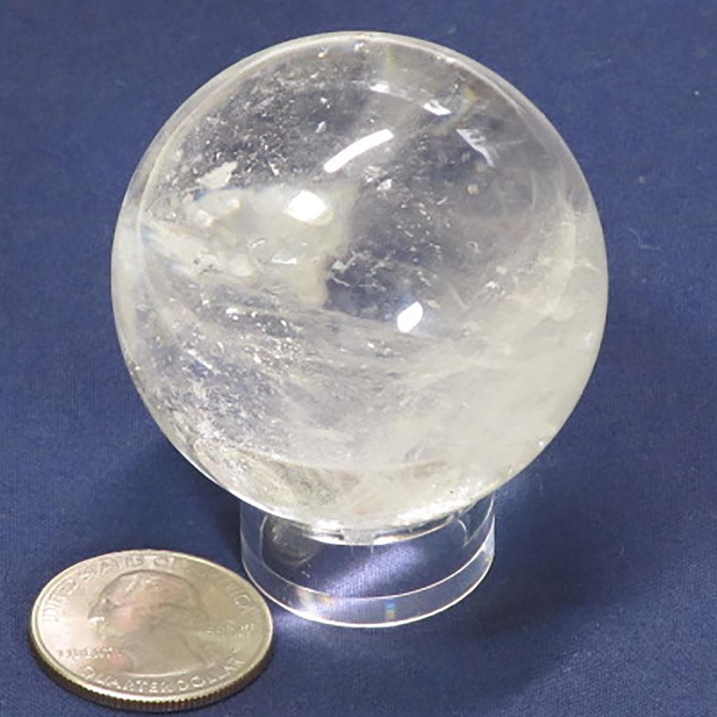Polished Quartz Crystal Sphere Ball with Penetrator from Madagascar