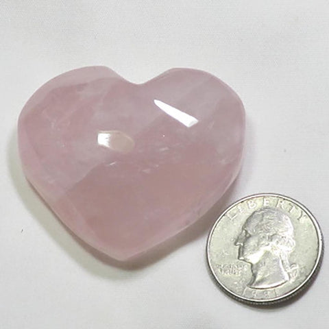 Polished Rose Quartz Heart from Madagascar