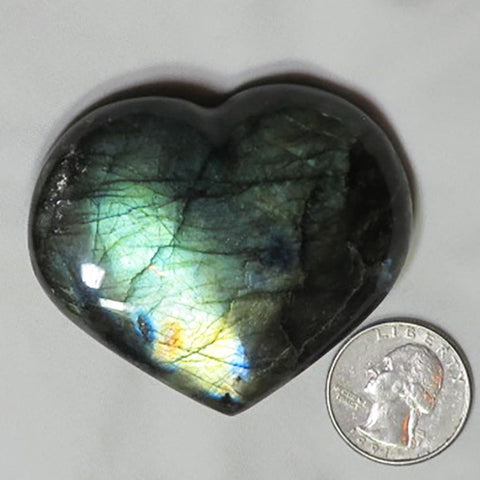 Polished Labradorite Heart from Madagascar