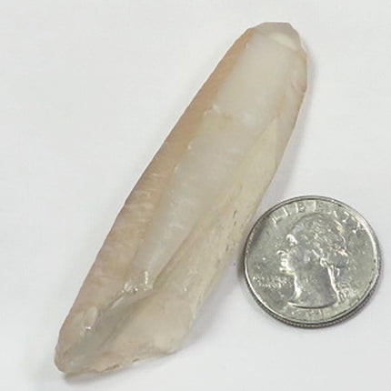 Pink Lemurian Seed Quartz Crystal Point from Brazil