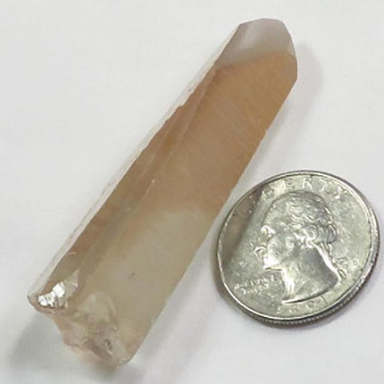Pink Lemurian Seed Quartz Crystal Point from Brazil
