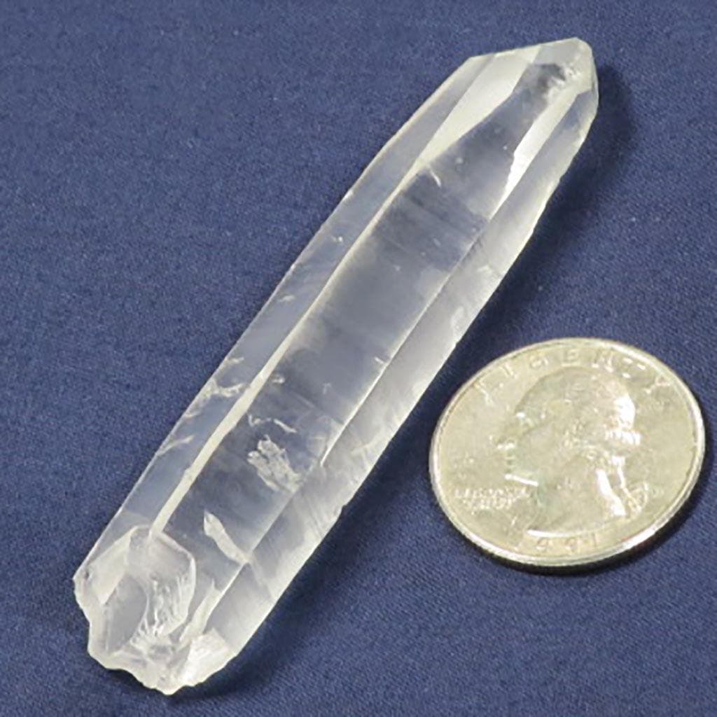 Lemurian Quartz Crystal Point with Time-Link Activations from Brazil