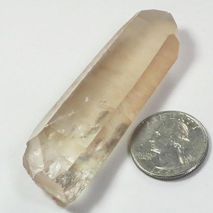 Pink Lemurian Seed Quartz Crystal Point from Brazil