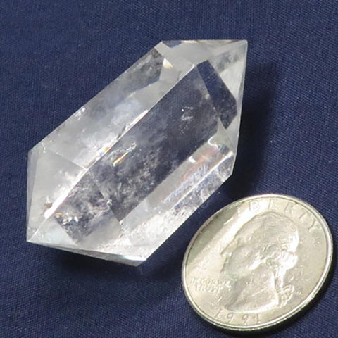 Polished Quartz Crystal Double Terminated Generator Point from Brazil