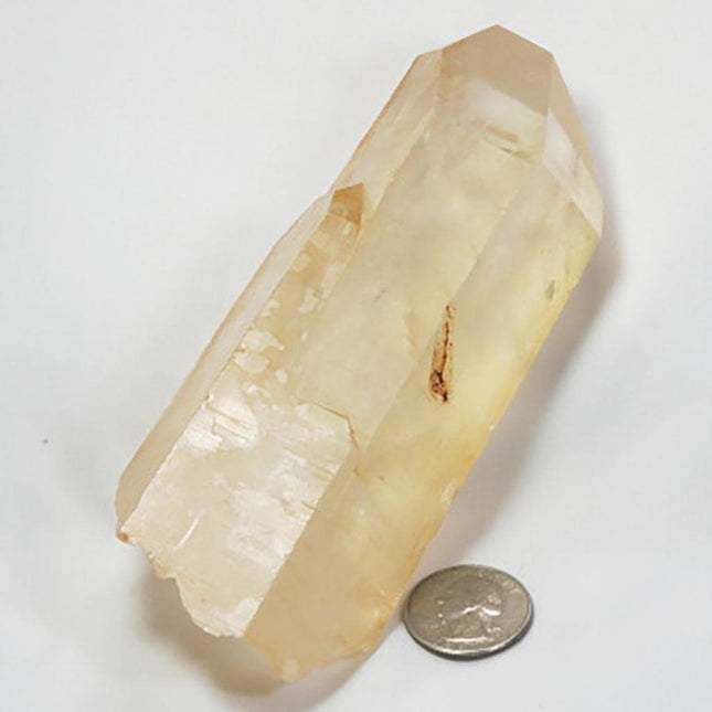 Tangerine Quartz Crystal Point from Brazil