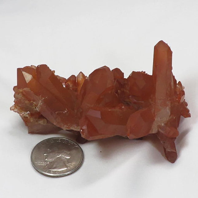 Tangerine Quartz Crystal Cluster from Brazil