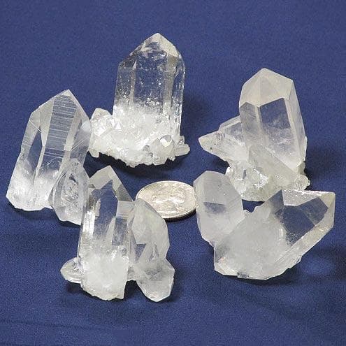 5 Arkansas Quartz Crystal Clusters