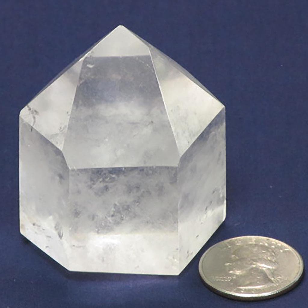 Polished Quartz Crystal Point from Madagascar
