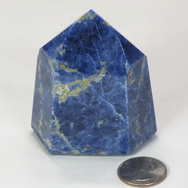 Polished Sodalite Point from Brazil