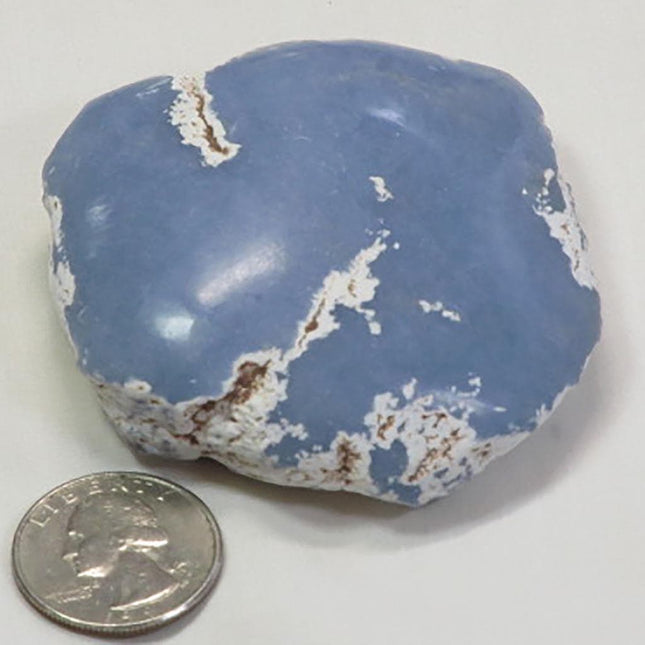 Top Polished Blue Angelite Window from Peru