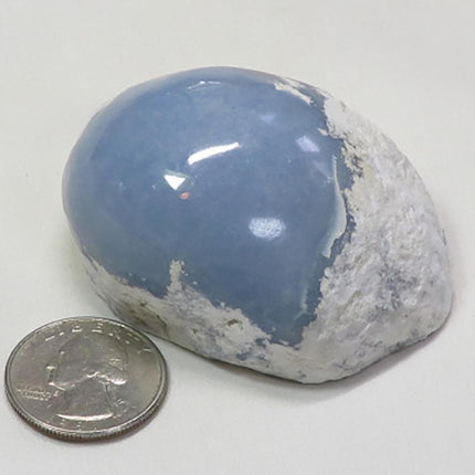 Top Polished Blue Angelite Window from Peru