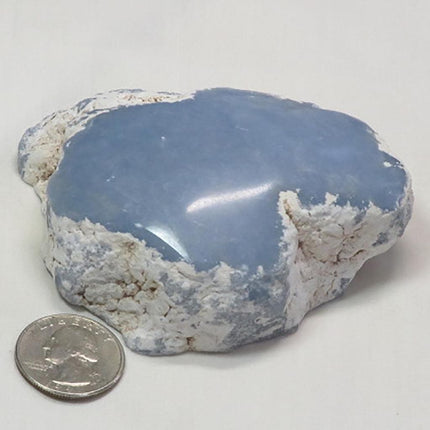 Angelite Window Top Polished Blue Angelite Window from Peru β Blue Moon Crystals & Jewelry