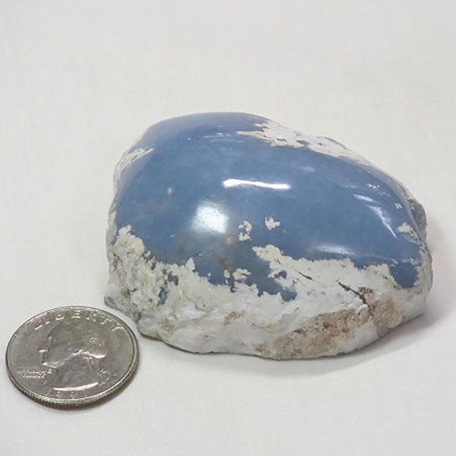 Top Polished Blue Angelite Window from Peru