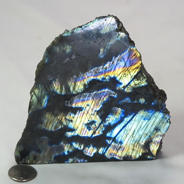 1 side Polished Slab of Labradorite from Madagascar