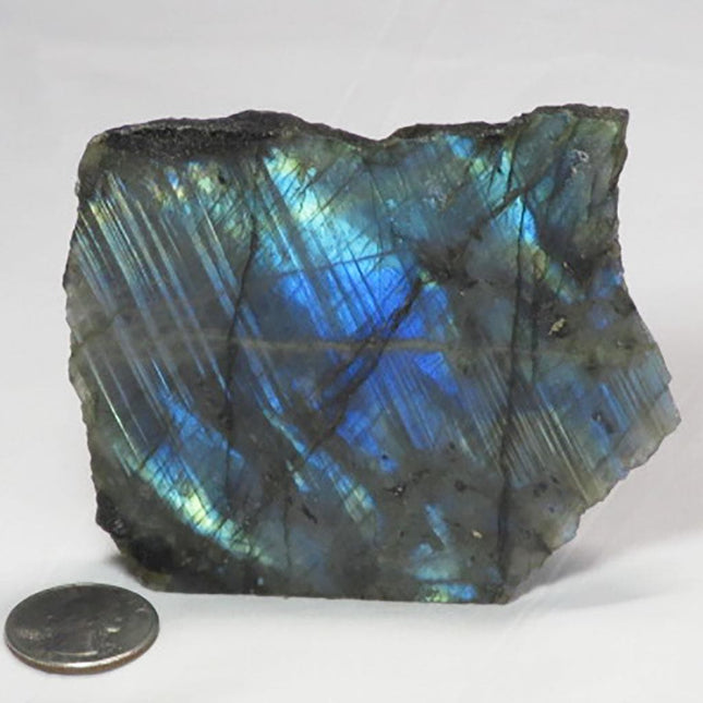 1 side Polished Slab of Labradorite from Madagascar