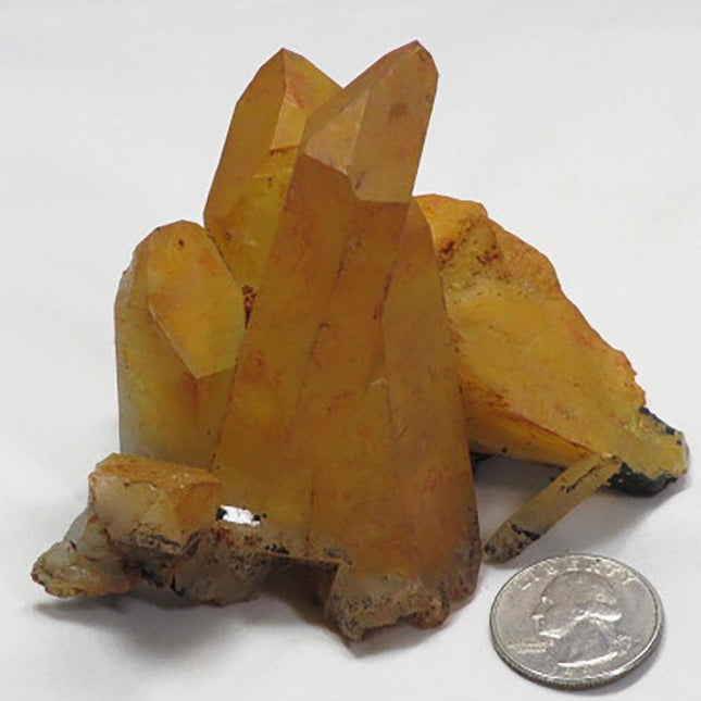 Arkansas Uncleaned Quartz Square Back Crystal Cluster & Self-Healed