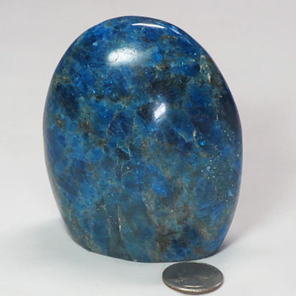 Polished Blue Apatite Free Form from Madagascar
