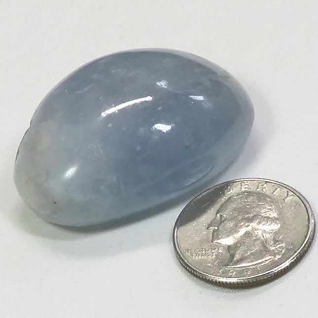 Polished Celestite Pebble from Madagascar