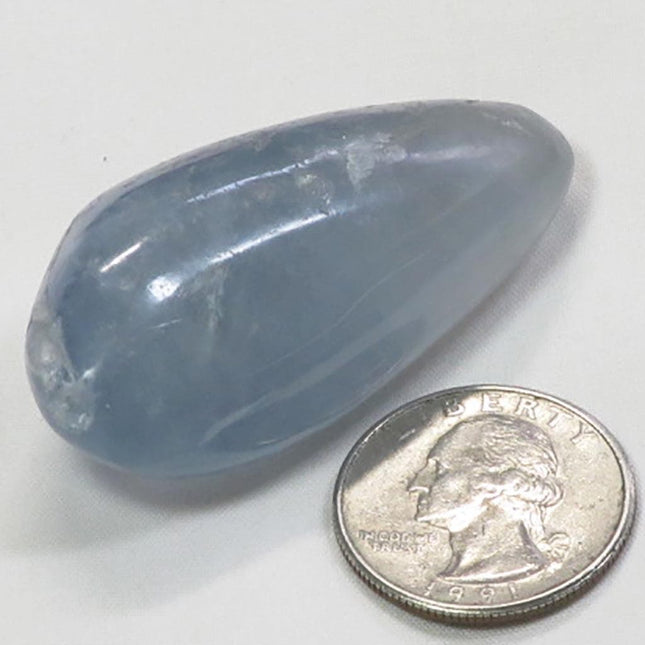 Polished Celestite Pebble from Madagascar