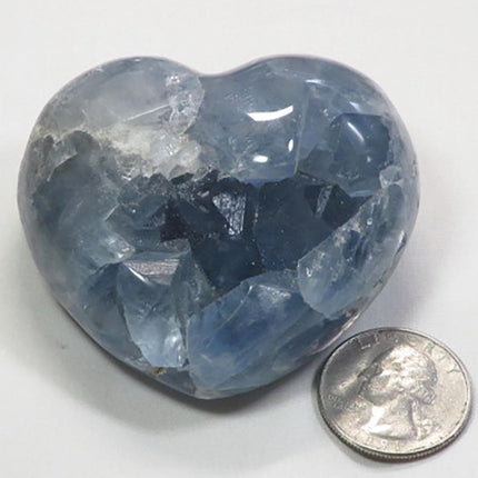 Polished Celestite Heart from Madagascar